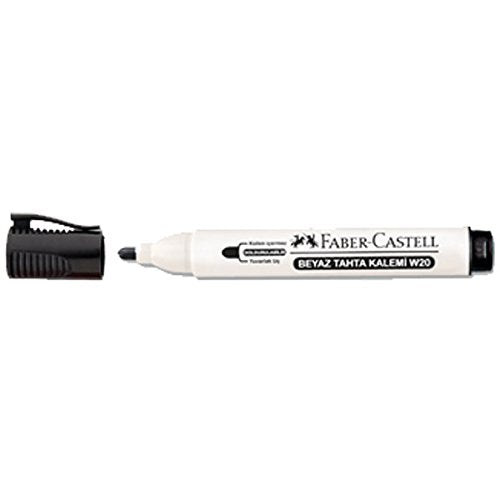 Faber-Castell W20-254099 Brede Ronde Whiteboard Pen, Zwart