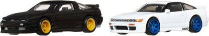 Hot Wheels Premium Car Culture 2er-Pack im Maßstab 1:64, Einzigartige Zusammenstellungen, Real Riders Reifen, Metall/Metall Karosserie, Spielzeug für Sammler, JBK96