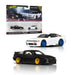 Hot Wheels Premium Car Culture 2er-Pack im Maßstab 1:64, Einzigartige Zusammenstellungen, Real Riders Reifen, Metall/Metall Karosserie, Spielzeug für Sammler, JBK96