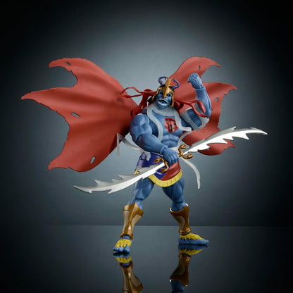 Masters of the Universe Origins x ThunderCats - Skell-Ra, action figure snodabile anni '80, con spada, mantello, armatura e teste intercambiabili, giocattolo per bambini, 6+ anni, JFX01