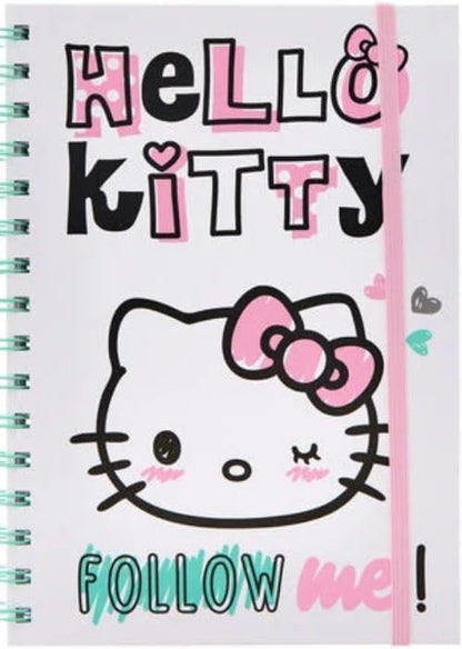 Hello Kitty Insta Cuteness A5 Wiro Notebook – Adorable Spiral-Bound Notebook with Durable Cover, Premium Paper, Ideal for Notes, Journaling, or School, Great for Hello Kitty Fans