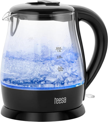 Teesa: Electric Kettle Glass Black
