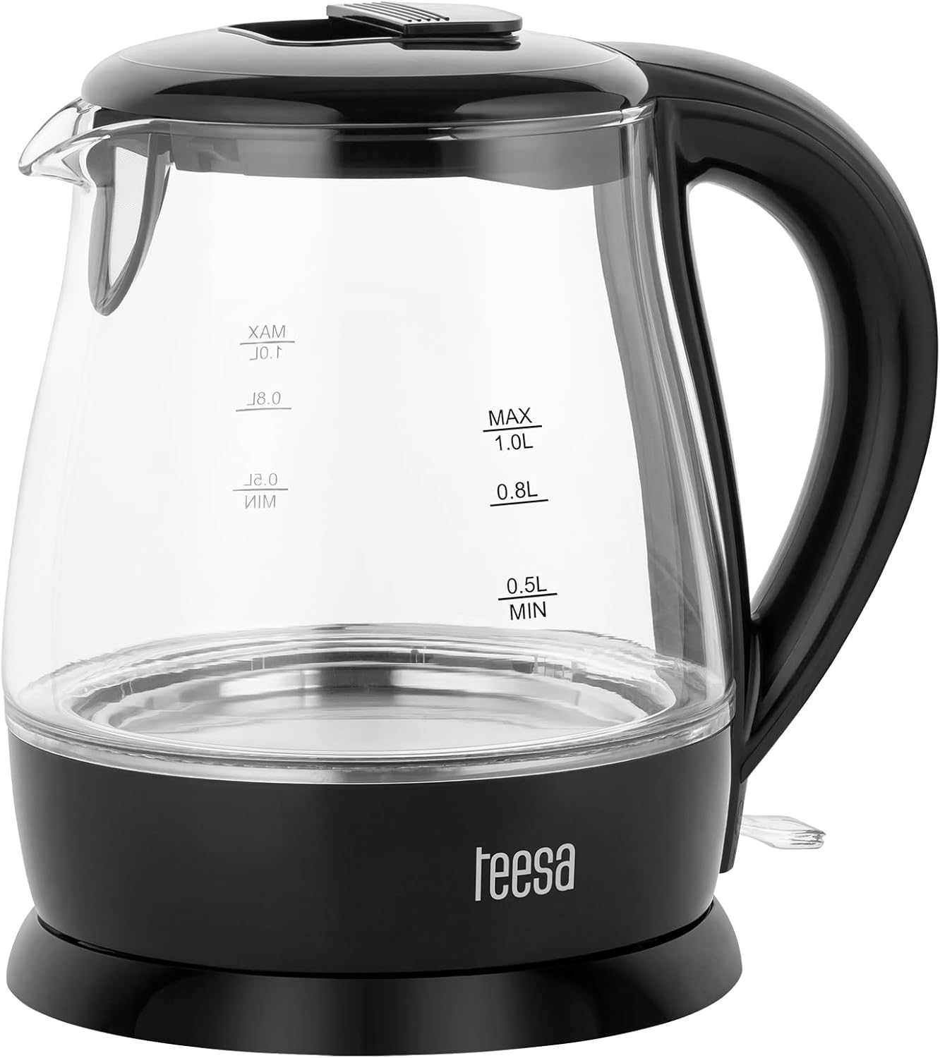 Teesa: Electric Kettle Glass Black