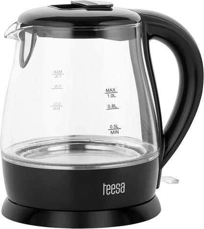 Teesa: Electric Kettle Glass Black