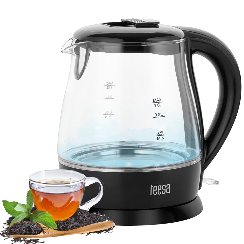Teesa: Electric Kettle Glass Black