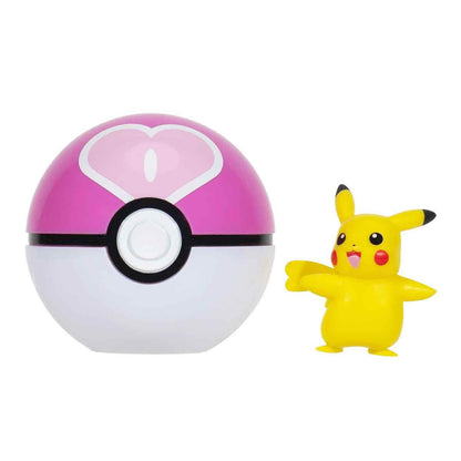 Pokémon Clip ‘N’ Go Pikachu and Love Ball - Includes 2-Inch Battle Figure and Love Ball Accessory