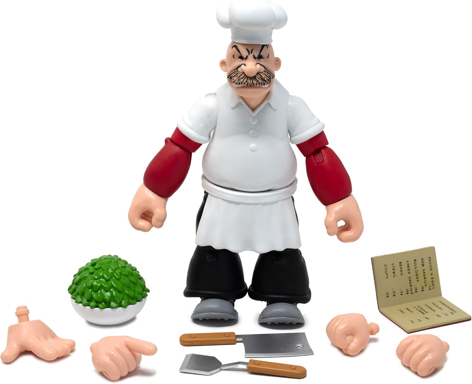 Boss Fight Studio Popeye Classics Rough-House Action Figure - Personaggio da collezione altamente articolato e personalizzabile con vari accessori per personaggi e parti alternative - scala 1:12