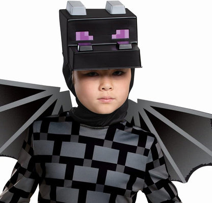 DISGUISE Minecraft Ender Dragon Fancy Dress for Kids, Official Minecraft by, Includes Ender Dragon Headpiece and Wings, Dimensional Details, for Ages 4-6, 7-8 and 10-12 Years