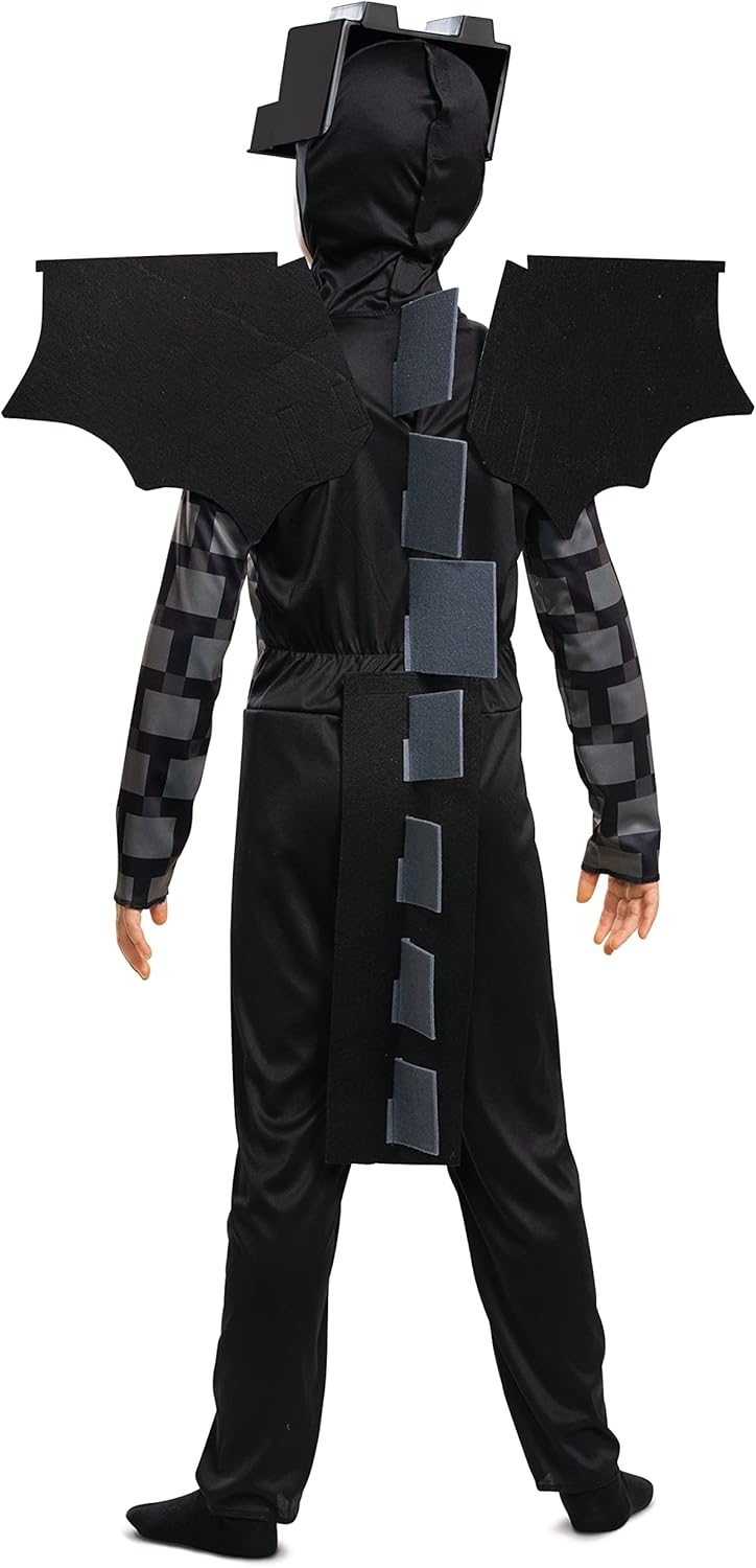 DISGUISE Minecraft Ender Dragon Fancy Dress for Kids, Official Minecraft by, Includes Ender Dragon Headpiece and Wings, Dimensional Details, for Ages 4-6, 7-8 and 10-12 Years