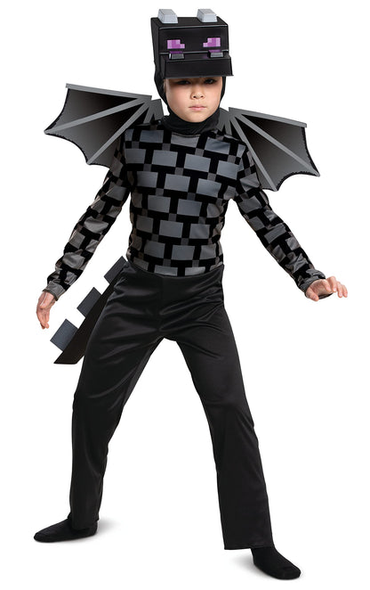 DISGUISE Minecraft Ender Dragon Fancy Dress for Kids, Official Minecraft by, Includes Ender Dragon Headpiece and Wings, Dimensional Details, for Ages 4-6, 7-8 and 10-12 Years