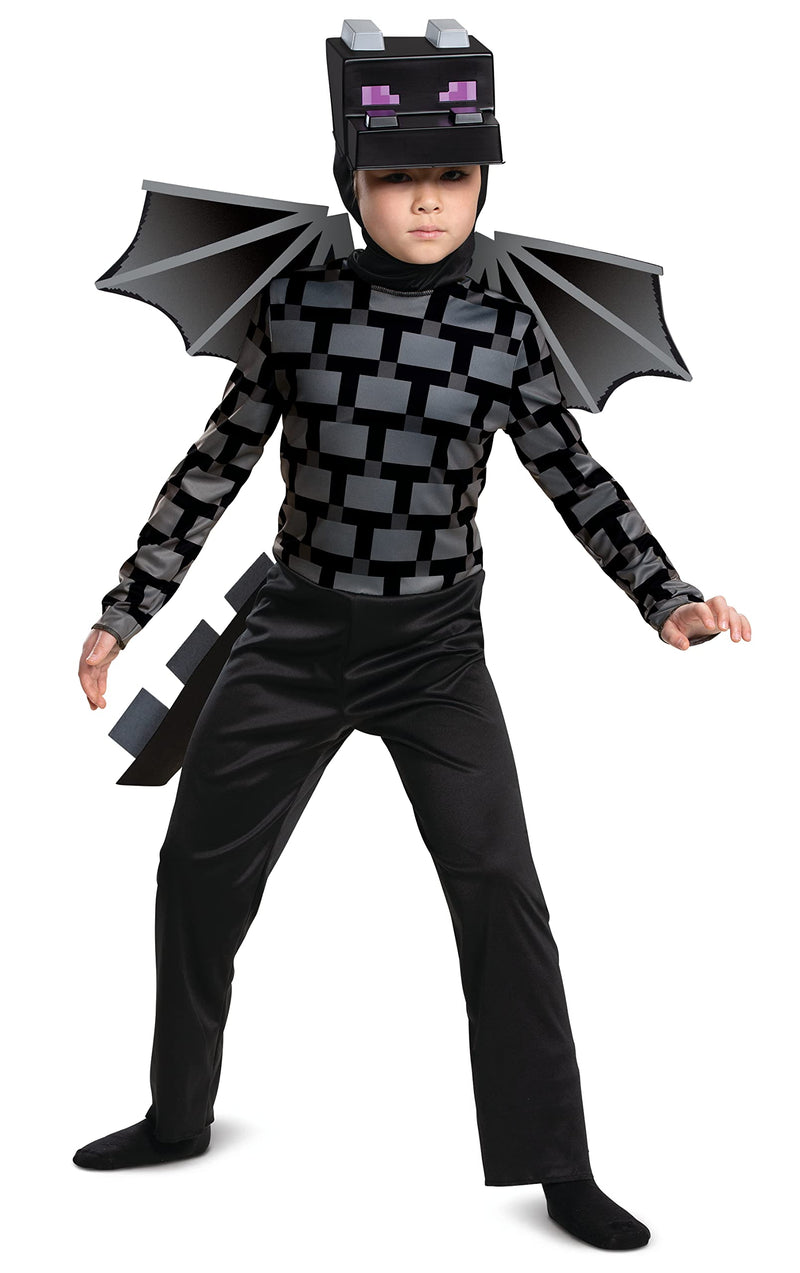 DISGUISE Minecraft Ender Dragon Fancy Dress for Kids, Official Minecraft by, Includes Ender Dragon Headpiece and Wings, Dimensional Details, for Ages 4-6, 7-8 and 10-12 Years