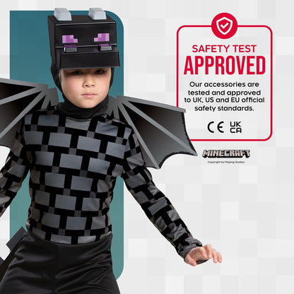 Disguise Offizielles Minecraft Kostüm Kinder Ender Dragon, Drachenkostüm Enderman Kostüm Drache Kinder Jungen Faschingskostüm Karneval Geburstag Drachen Kostüme Costume Jungs Kind