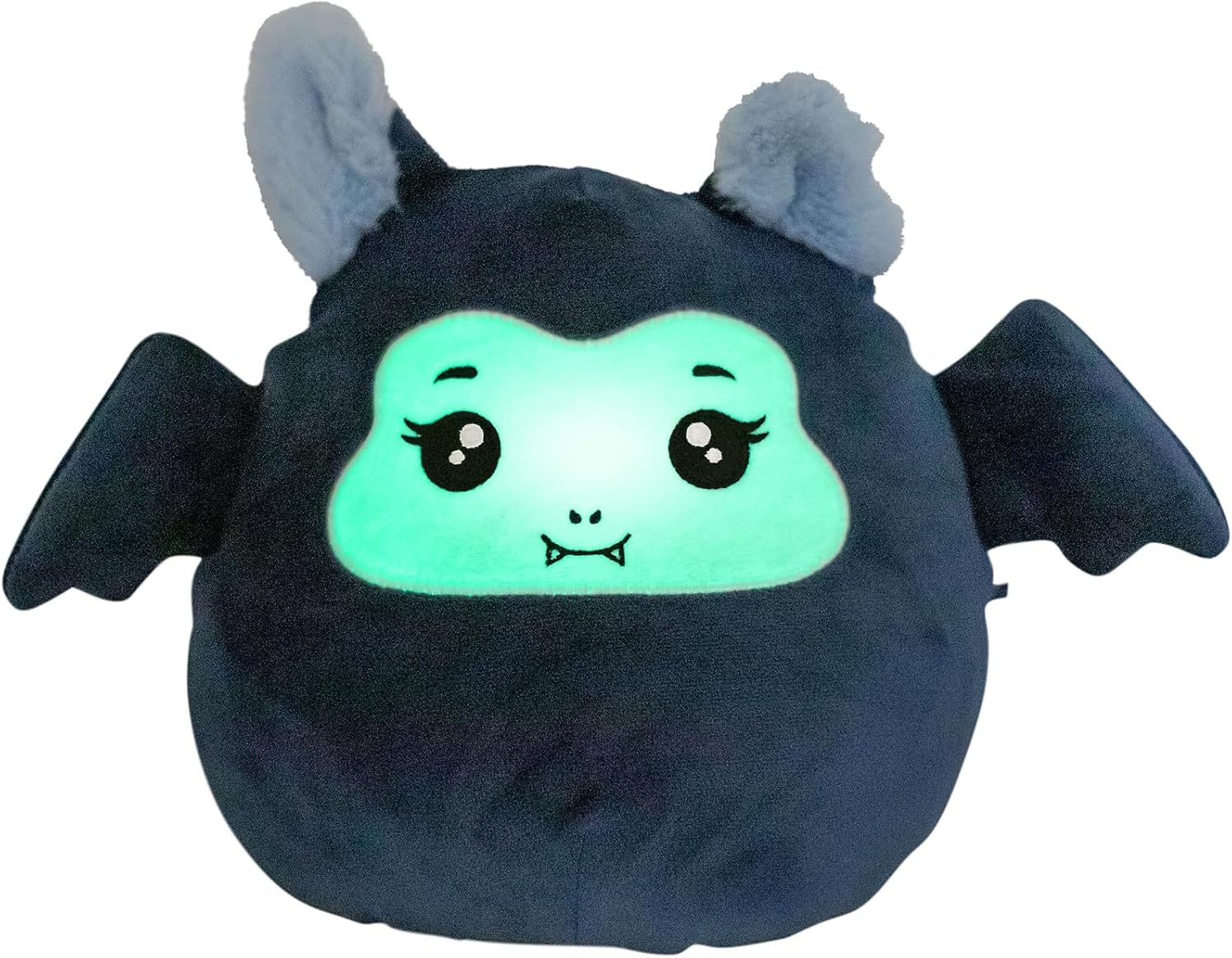 Depesche 13853 Ylvi Swoppies Cuddly Toy Bat in Dark Blue with Luminous Effect and Small Wings Approx. 20 cm Plush Toy