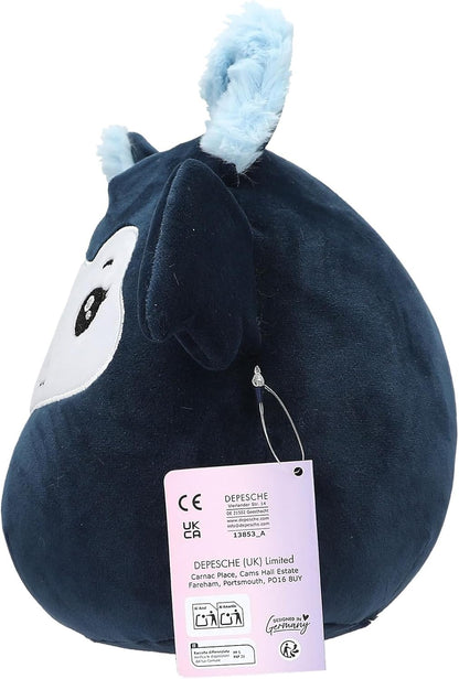 Depesche 13853 Ylvi Swoppies Cuddly Toy Bat in Dark Blue with Luminous Effect and Small Wings Approx. 20 cm Plush Toy