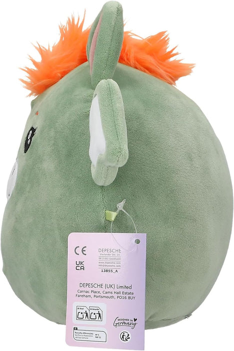 Depesche 13855 Ylvi Swoppies Cuddly Toy Dragon in Dark Green with Luminous Effect and Small Wings Approx. 20 cm Plush Toy