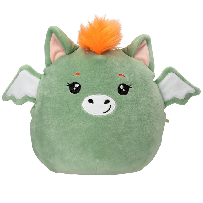 Depesche 13855 Ylvi Swoppies Cuddly Toy Dragon in Dark Green with Luminous Effect and Small Wings Approx. 20 cm Plush Toy