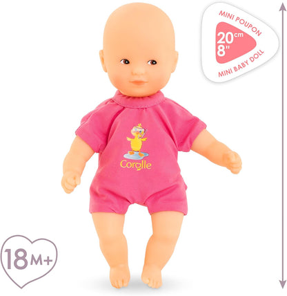 Corolle - Mijn eerste pop, mini-bad, roze, 20 cm, vanaf 18 maanden, 9000120320
