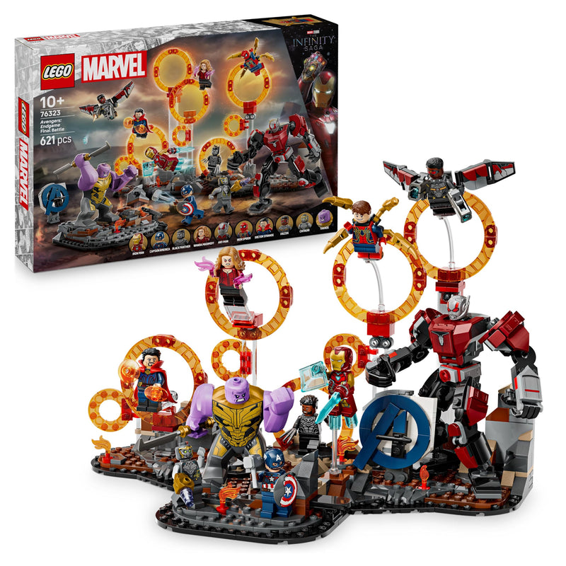 LEGO ǀ Marvel Avengers: Endgame Eindstrijd Bouwbare Superheldenset voor Kinderen, 10 Figuren Waaronder Iron Man, Black Panther en Iron Spider, Cadeau voor Jongens en Meisjes 76323