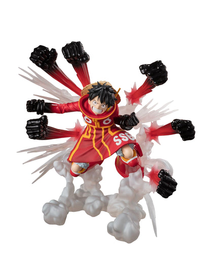 One Piece Figuarts Zero Extra Battle Pvc Statue Monkey D. Luffy -Gum Gum Hawk Gatling- 19 Cm