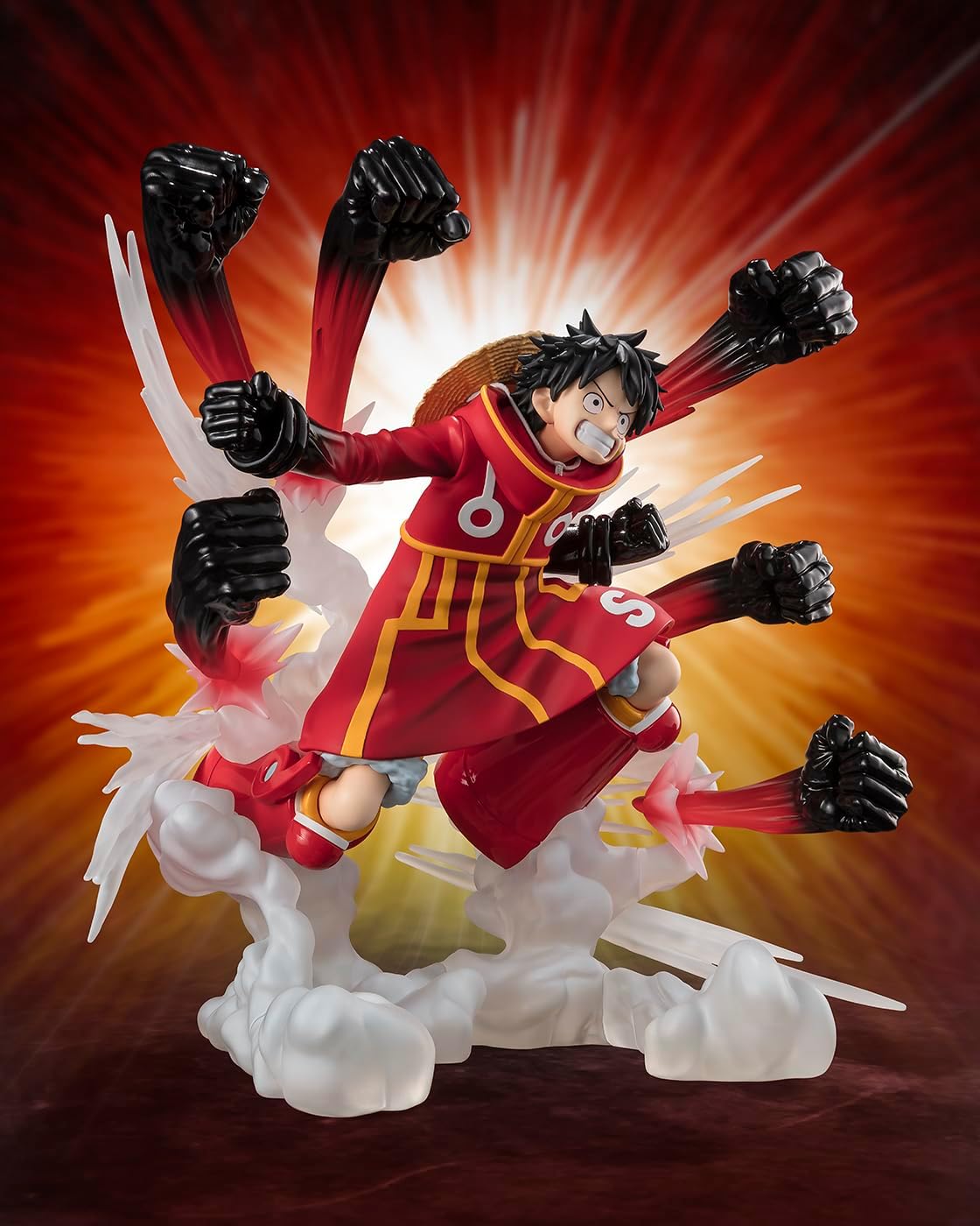 One Piece Figuarts Zero Extra Battle Pvc Statue Monkey D. Luffy -Gum Gum Hawk Gatling- 19 Cm