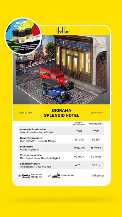 Heller - 1/24 Starter Kit Diorama Splendid Hotel (04/25) *
