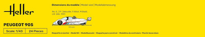 Heller - 1/43 Starter Kit Peugeot 905 (02/25) *