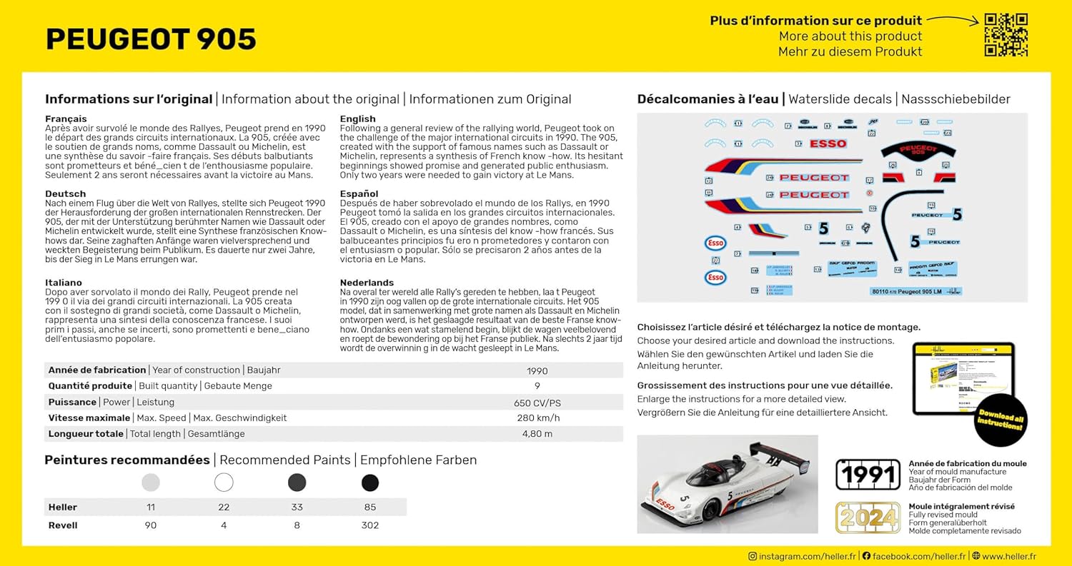 Heller - 1/43 Starter Kit Peugeot 905 (02/25) *