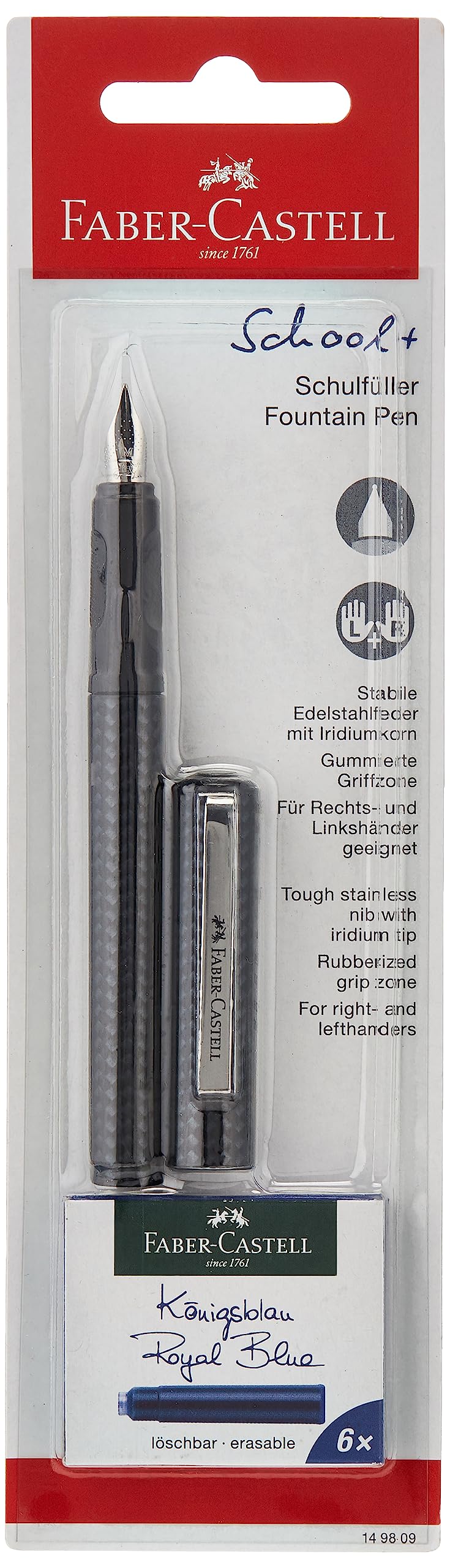 Faber-Castell School Plus Fountain PenMedium Nib- BLACK