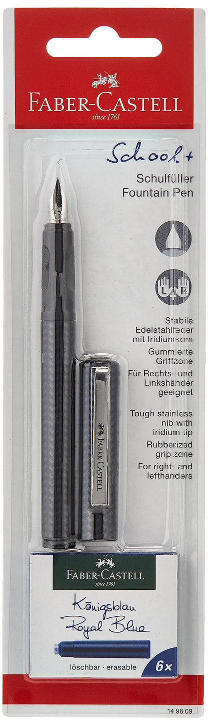 Faber-Castell School Plus Fountain PenMedium Nib- BLACK