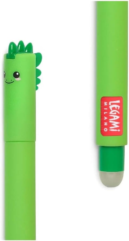 Legami Erasable Gel Pen, Thermosensitive Ink, 0.7 mm Tip Diameter, 15 cm Length, Green Ink