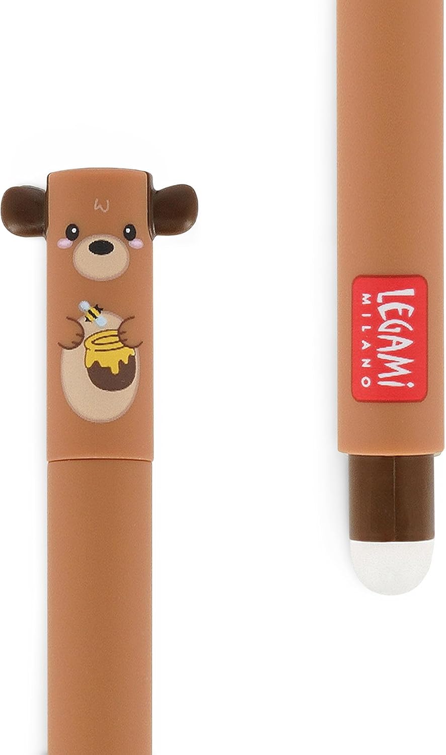 Legami - Bolígrafo de gel borrable, bola en el extremo para eliminar la tinta sin estropear la hoja - Tinta roja termosensible, punta de 0,7 mm de diámetro - tema
