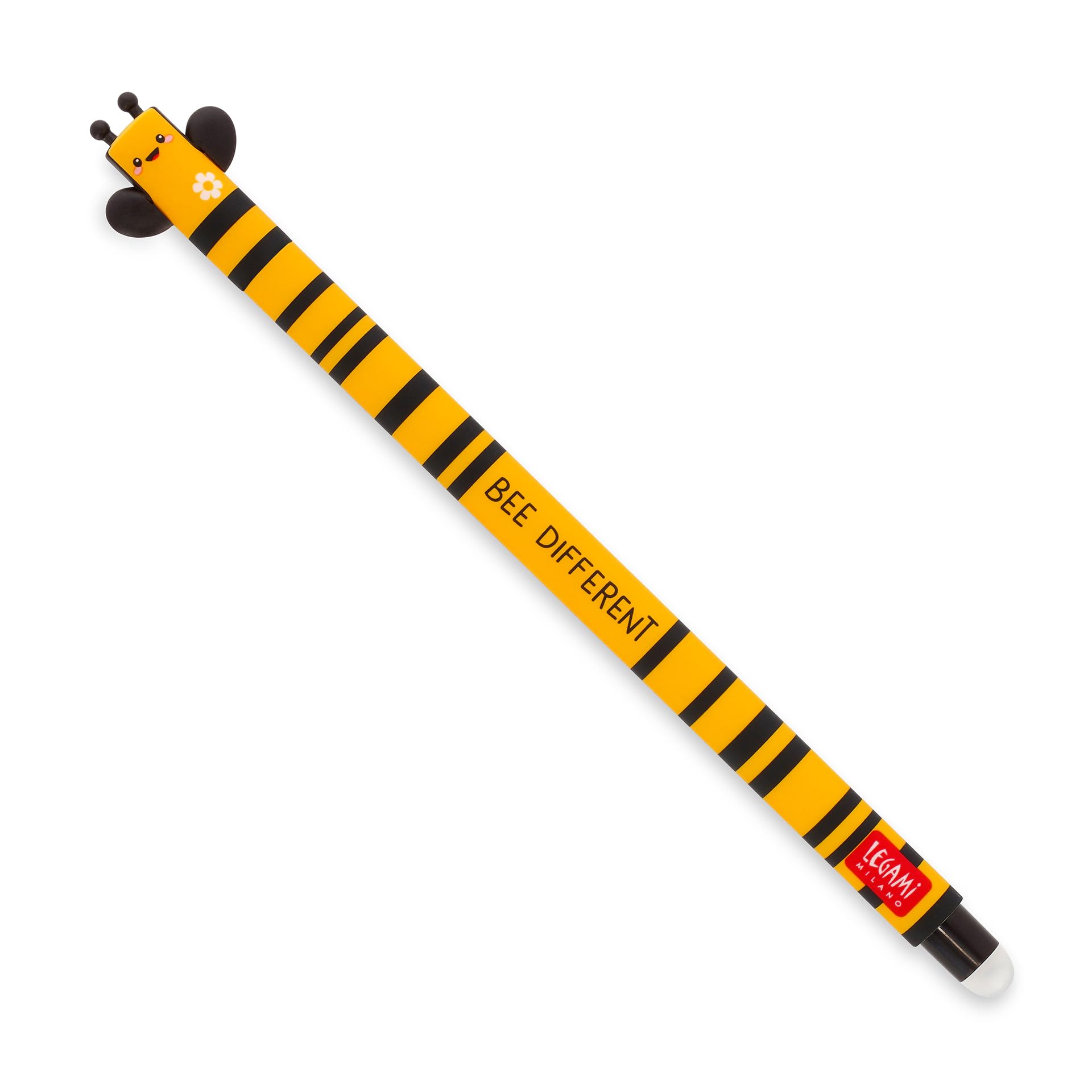 LEGAMI Erasable Gel Pen - BEE, Thermosensitive Ink, 0.7 mm Tip Diameter, 15 cm Length, Black ink (2 PENS