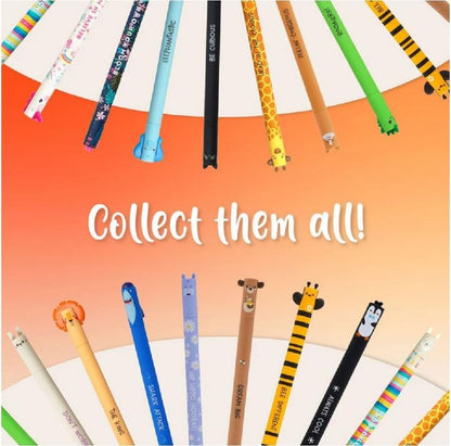 LEGAMI Tiger - Erasable Gel Pen - Ball at the End for Removing Ink - Without Wearing The Sheet - Orange Ink - Temperature Sensitive Ink - 0.7mm Tip Diameter
