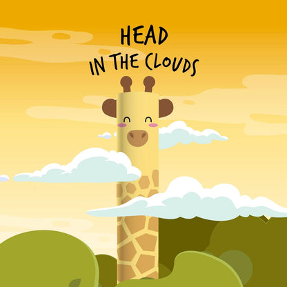 Legami Erasable Gel Pen, Ball on the End for Removing Ink Without Consuming the Paper, Black Heat-Sensitive Ink, Tip Diameter 0.7 mm, Giraffe Theme