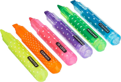 Legami - Set of 6 mini highlighters Teddy's Mood, 6 pieces (1 pack