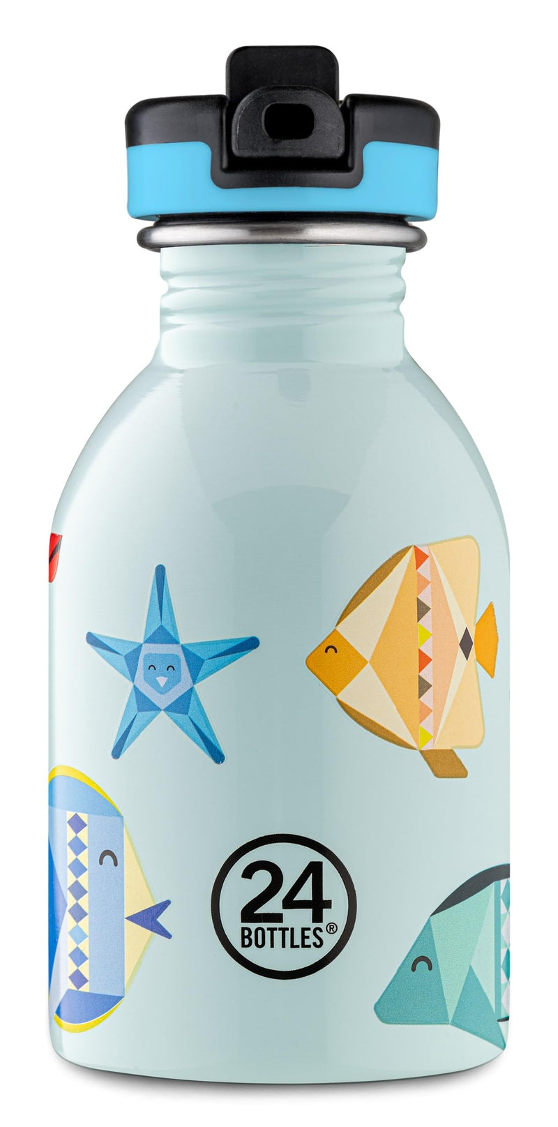 24Bottles Kids Bottle for Kids Primary School and Nursery 250ml Bottle with Cap 100% Airtight Stainless Steel Drinking Bottles Italian Design