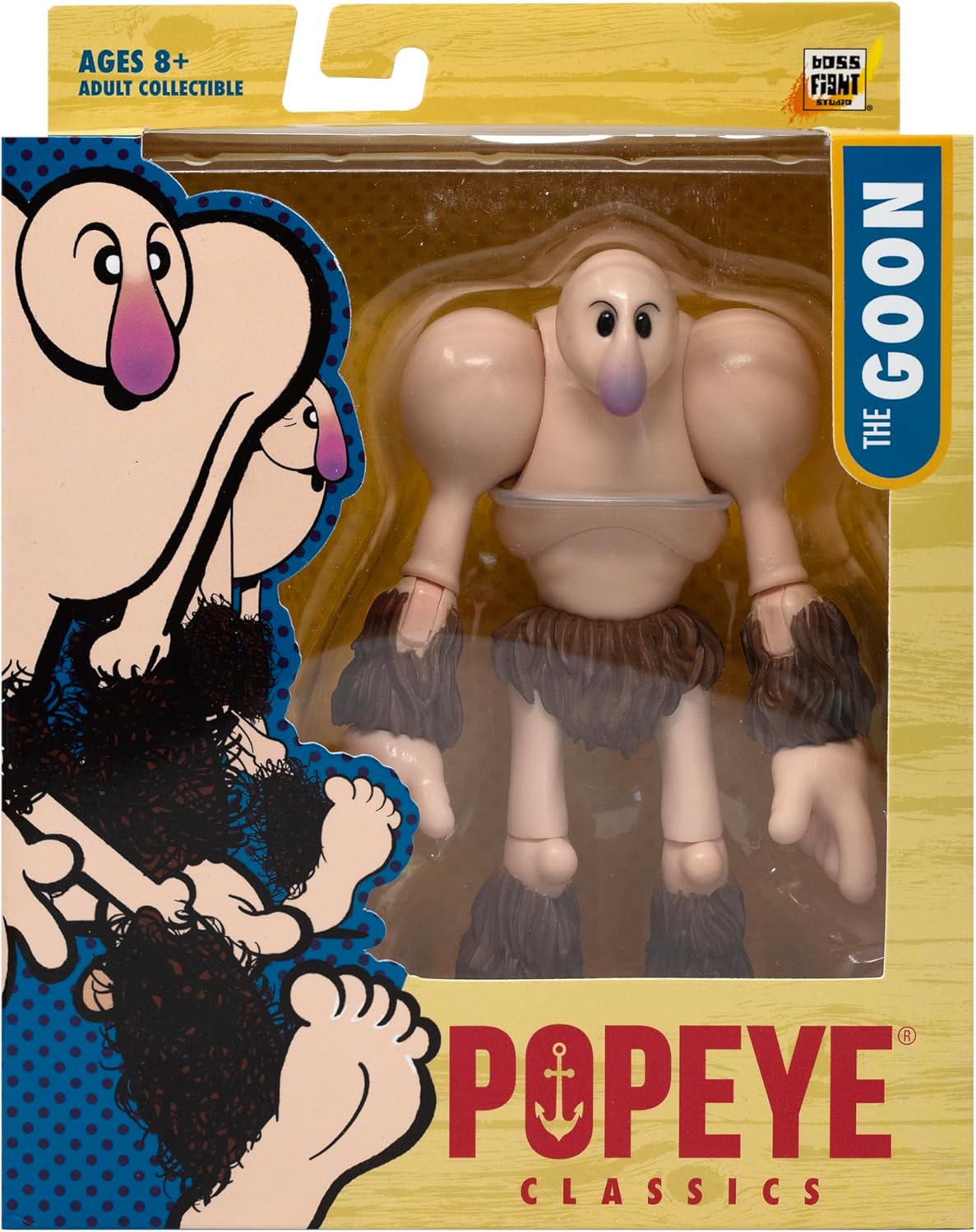 Boss Fight Studio Popeye Classics The Goon Action Figure - Personaggio da collezione altamente articolato e personalizzabile con accessori tra cui mazza e mani alternative - scala 1:12