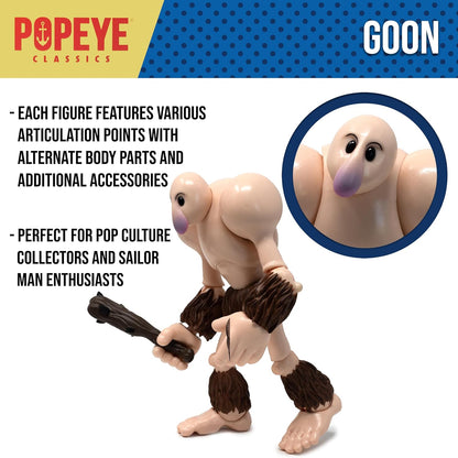 Boss Fight Studio Popeye Classics The Goon Action Figure - Personaggio da collezione altamente articolato e personalizzabile con accessori tra cui mazza e mani alternative - scala 1:12