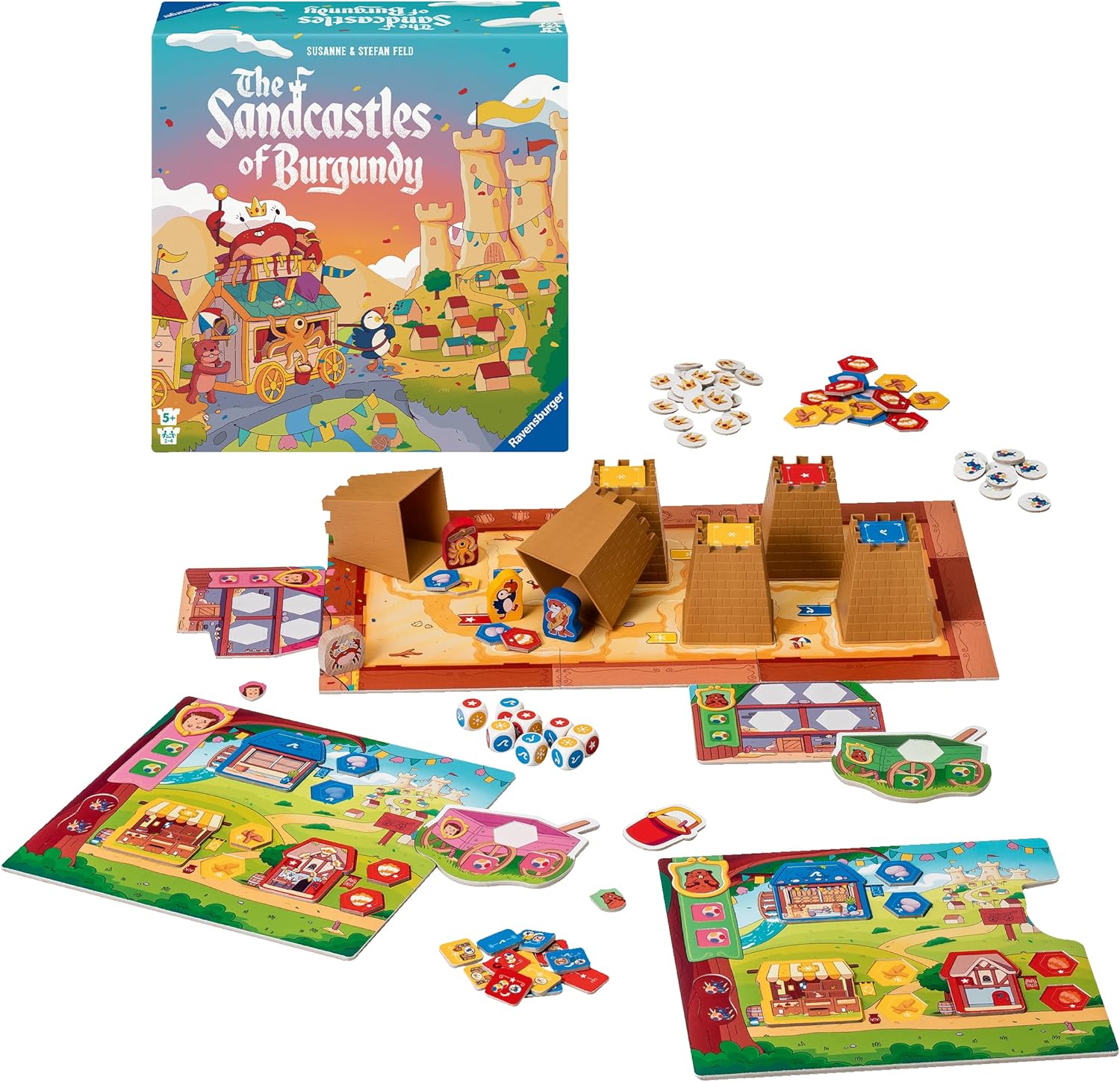 Ravensburger Sandcastles of Burgundy - Board Games for Kids Age 5 Years Up