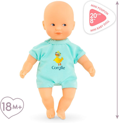Corolle - Mijn eerste pop, mini-bad, blauw, 20 cm, vanaf 18 maanden, 9000120310
