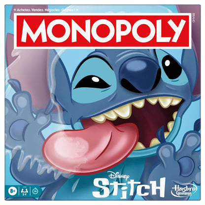 Monopoly Stitch, Brettspiel, 2 bis 4 Spieler, 30 Minuten, Disney Lilo & Stitch Edition, ab 8 Jahren