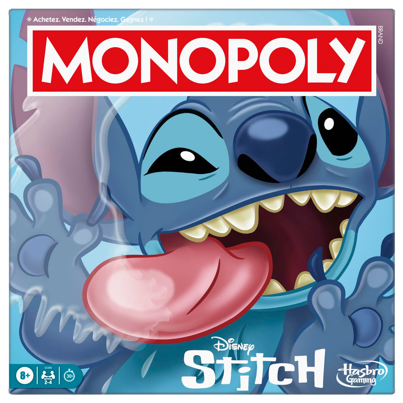 Monopoly Stitch, Brettspiel, 2 bis 4 Spieler, 30 Minuten, Disney Lilo & Stitch Edition, ab 8 Jahren