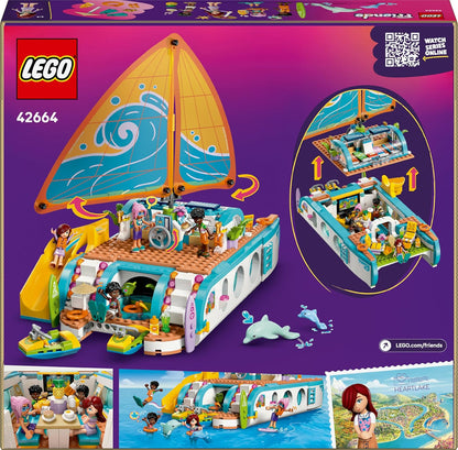 LEGO Friends Avontuurlijke Bootreis – Bouwpakket Met Boot Speelgoed Met Draaiend Zeil, 4 Poppetjes en 2 Dolfijnen Dieren Figuren Plus Accessoires Verjaardagscadeau voor Meisjes Vanaf 8 Jaar – 42664