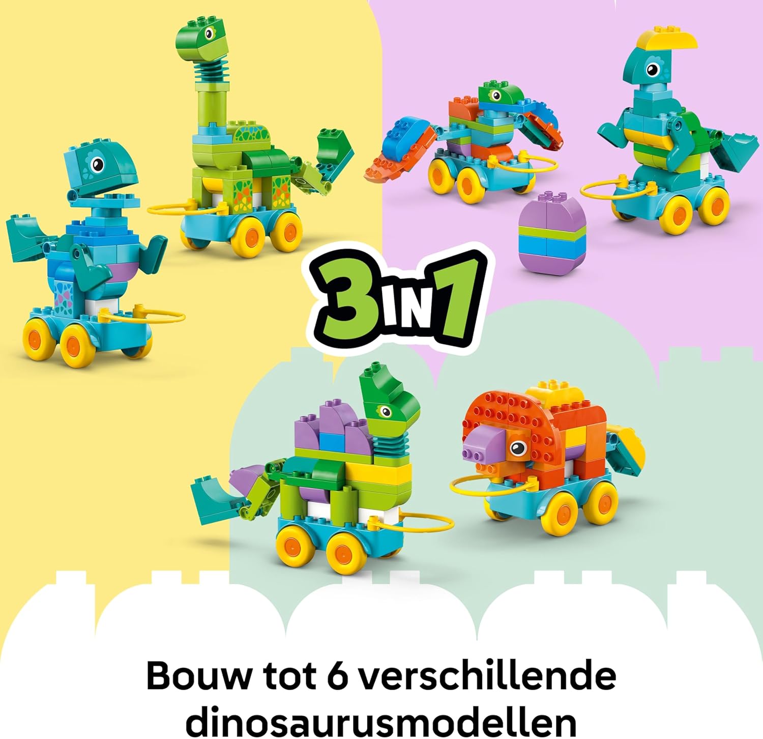 Lego Duplo Town: 3In1 Dinosaurs On Wheels (10451)