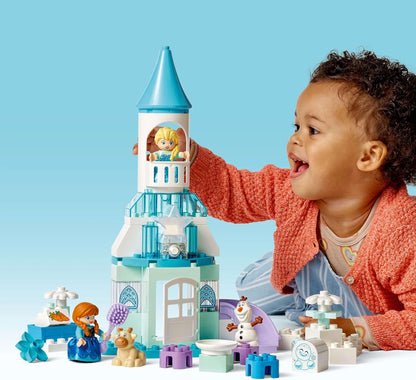 LEGO DUPLO │ Disney Anna en Elsa's Frozen Kasteelfeest Bouwbaar en Educatief Speelgoed met 5 Figuren incl. Olaf & Baby Sven - Cadeau voor Peuters vanaf 2 Jaar, Meisjes & Jongens 10455