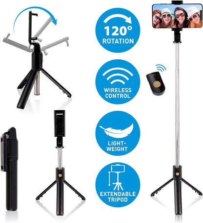 Selfiestick met Statief en Bluetooth