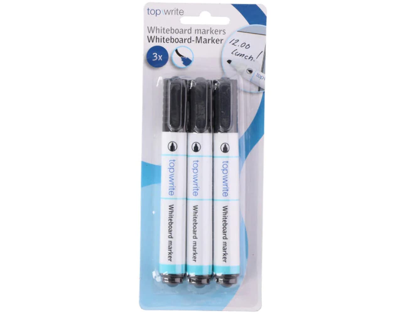 Whiteboardstift Zwart 3st.