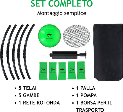 Dunlop Spyderball - Palla, pompa e borsa da viaggio incluse - Massimo 4 giocatori. 4 giocatori - Adatto per Spikeball