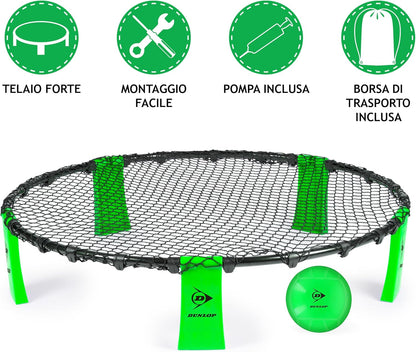 Dunlop Spyderball - Palla, pompa e borsa da viaggio incluse - Massimo 4 giocatori. 4 giocatori - Adatto per Spikeball