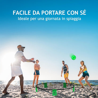 Dunlop Spyderball - Palla, pompa e borsa da viaggio incluse - Massimo 4 giocatori. 4 giocatori - Adatto per Spikeball